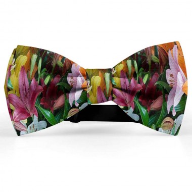 Papion personalizat, crini, flori multicolore